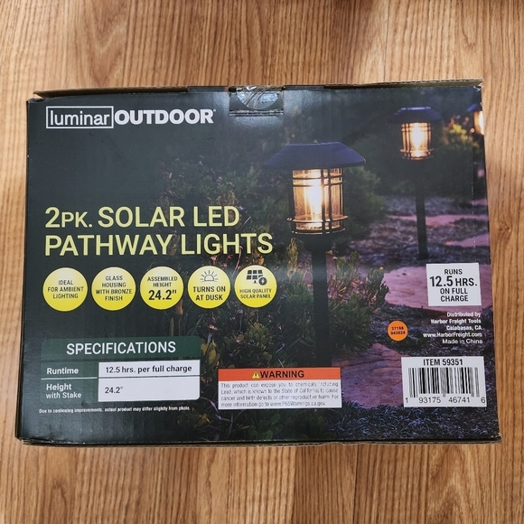 Luminar Other - Luminar Outdoor Solar LED Pathway Lights 2 Pack NWT